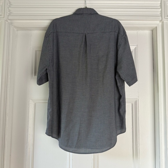 Hunt Club Men’s Navy White Basketweave Casual Button Down Golf Shirt Large - Picture 12 of 12